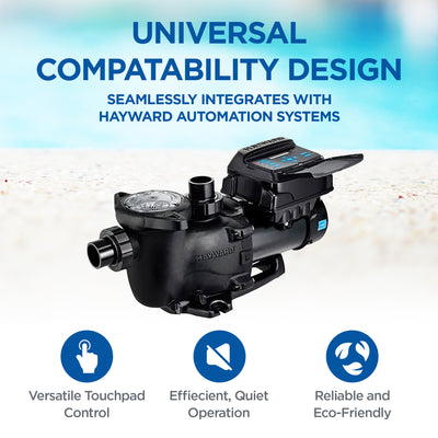 Hayward MaxFlo VS 230V Drop In Variable Speed Pump for In Ground Pools, Black - VMInnovations