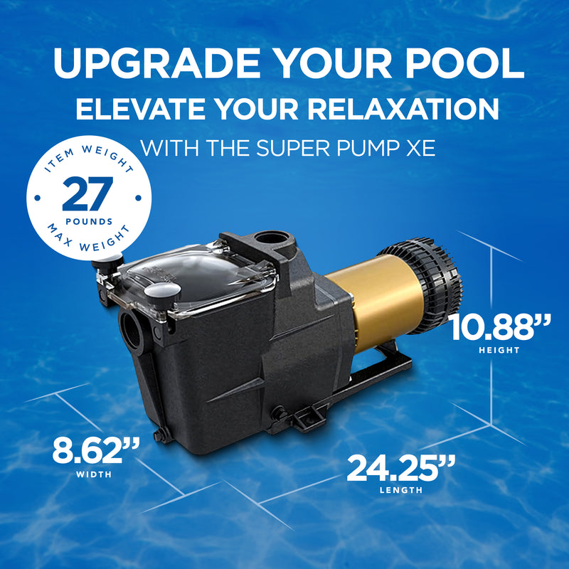 Hayward Super Pump XE 1.65 HP Ultra High Efficiency Pool Pump, W3SP2610X15XE