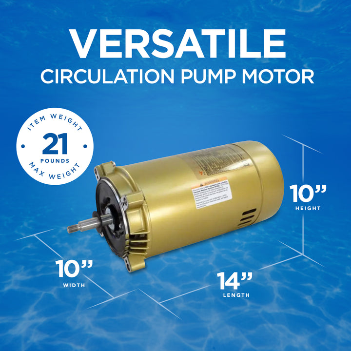 Hayward Single Speed 1 Horsepower Replacement Super Pump Motor, Gold (Open Box)