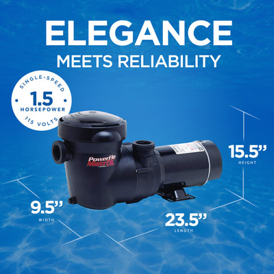 Hayward PowerFlo Above Ground Single Speed 1.5 HP Pool Pump w/Cord (Open Box) - VMInnovations
