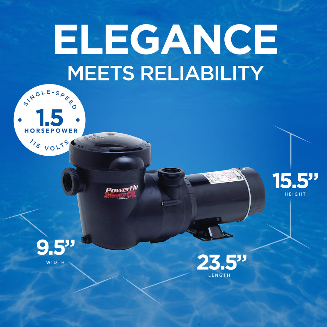 Hayward Matrix Above Ground Single Speed 1.5 HP Pool Pump with Cord (For Parts)