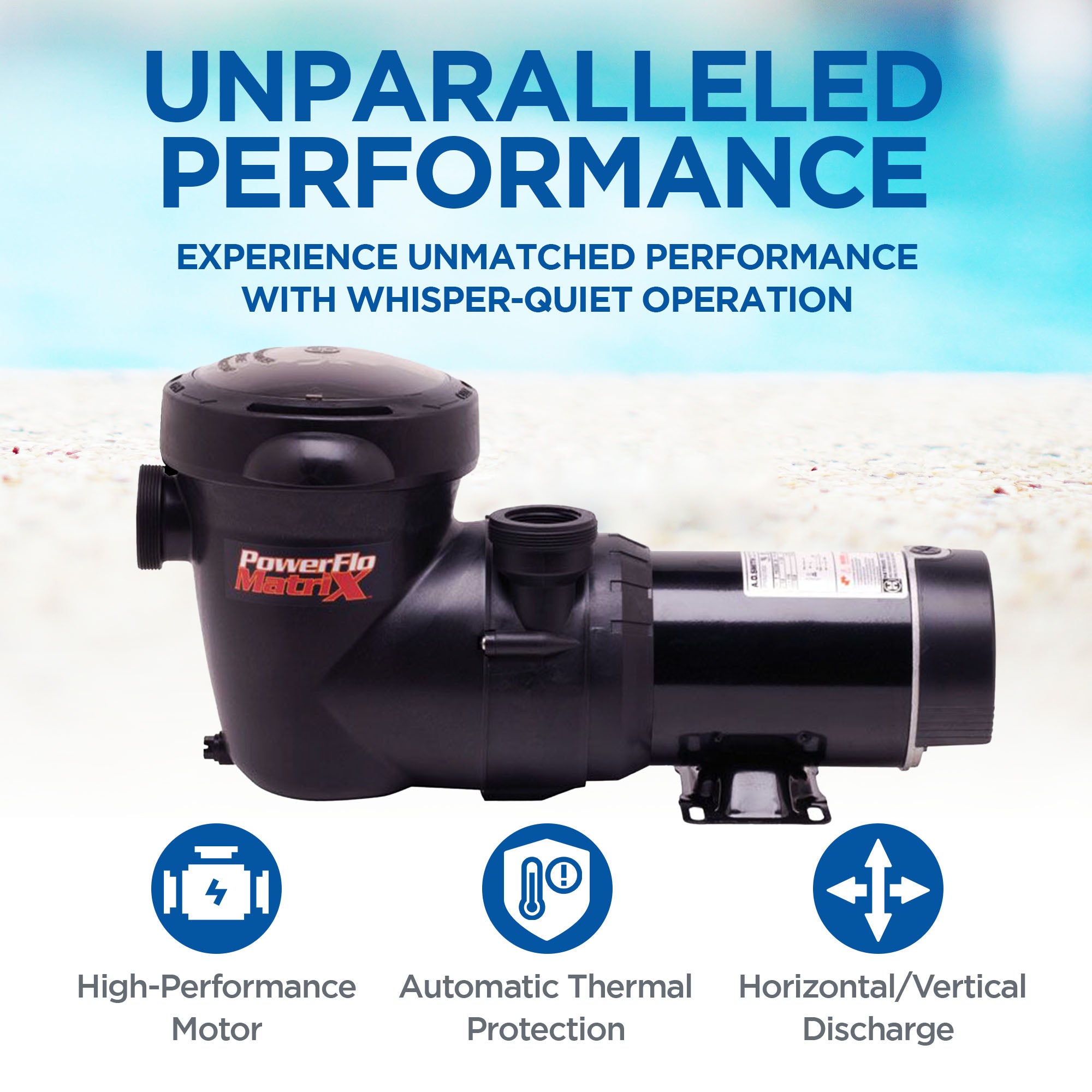 Hayward PowerFlo Above Ground Single Speed 1.5 HP Pool Pump w/Cord (Open Box) - VMInnovations