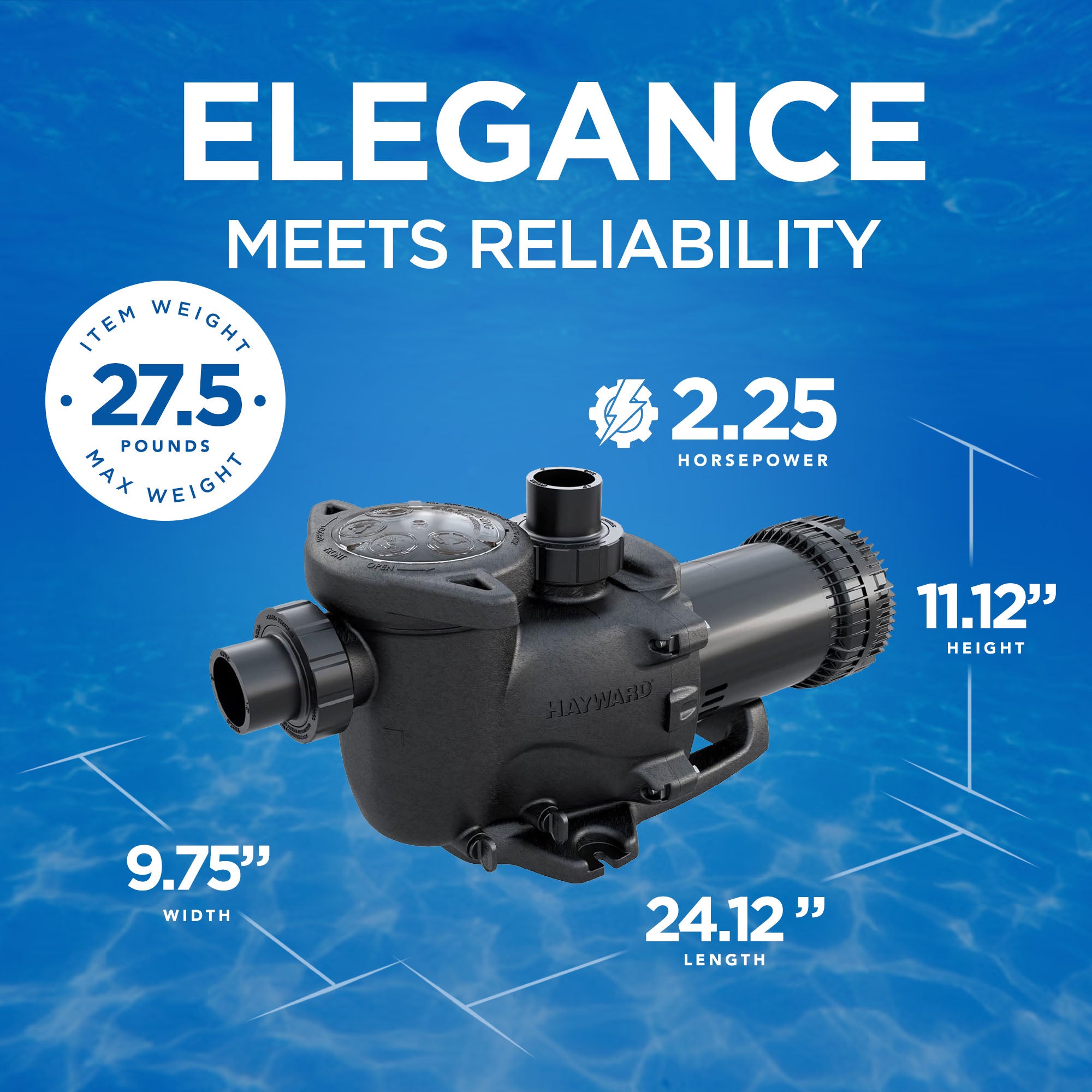 Hayward MaxFlo XE 2.25HP 230/115V Ultra High Efficiency Pool Pump, W3SP2315X20XE - VMInnovations