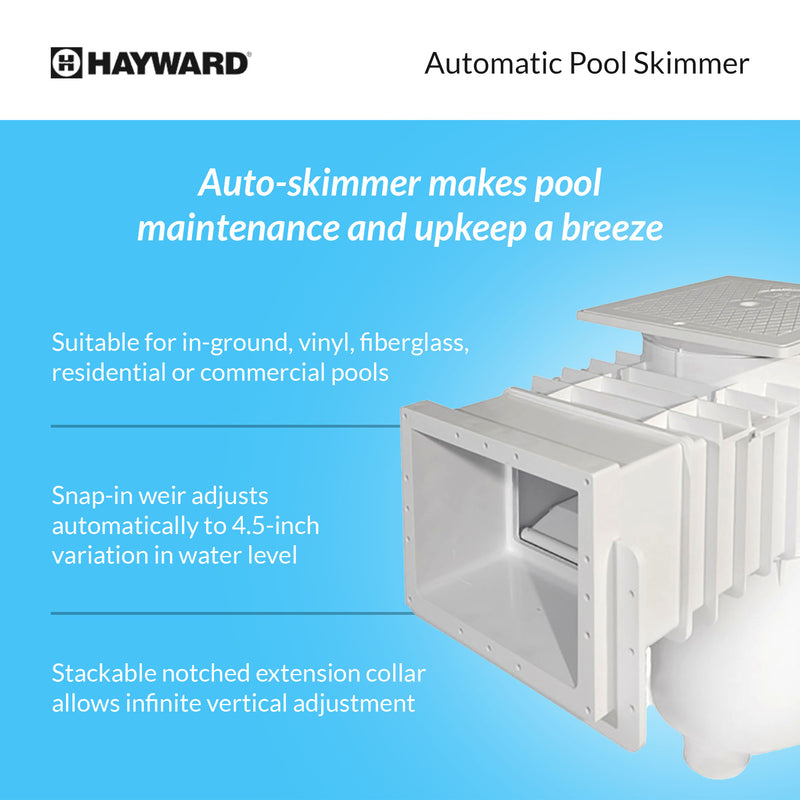 Hayward Auto Skim Series Automatic Pool Skimmer Cleaner with 2 Inch FIP (Used)