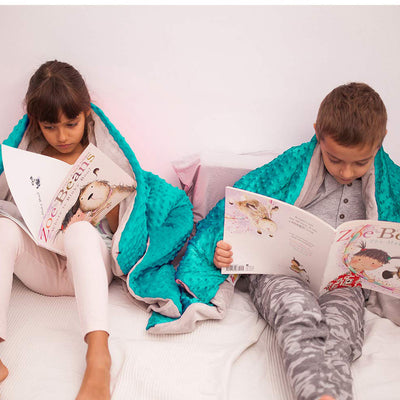 Hazli Soft 7-Pound Sensory Calming Cotton Weighted Blanket for Kids (Open Box)