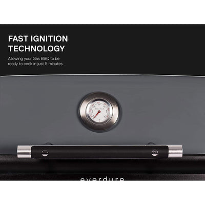 Everdure Force by Heston Blumenthal 2 Burner Freestanding Propane Grill,Graphite