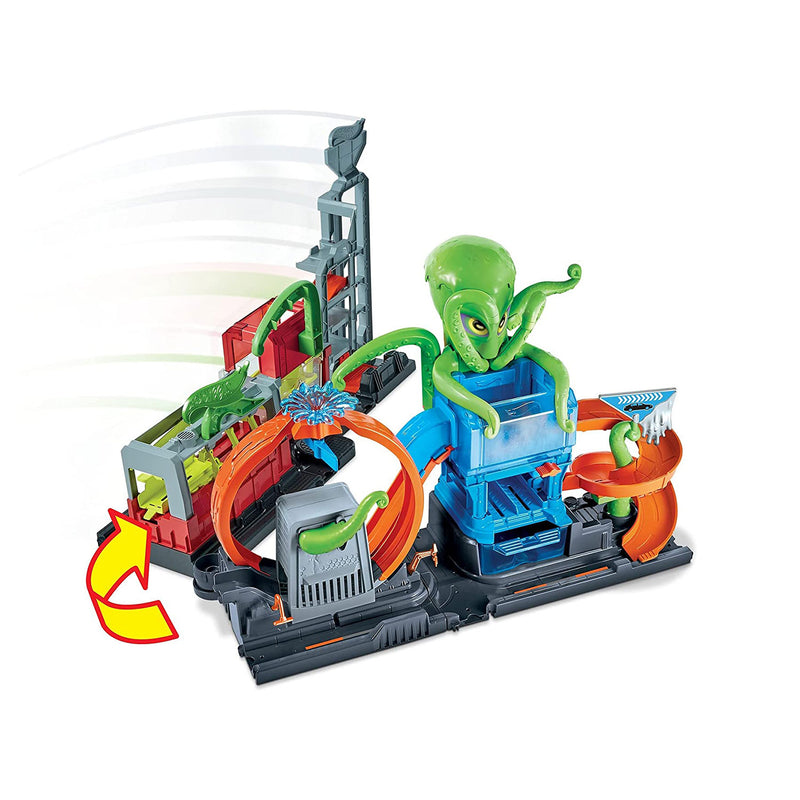 Hot Wheels City Ultimate Octo Car Wash Playset with Color Changing Car, Ages 4+