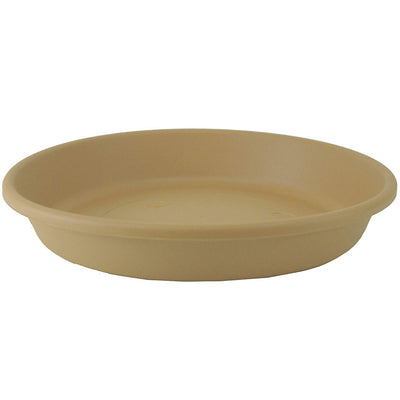 HC Companies Classic 10 Inch Round Flower Pot Plant Saucer, Sandstone (12 Pack)