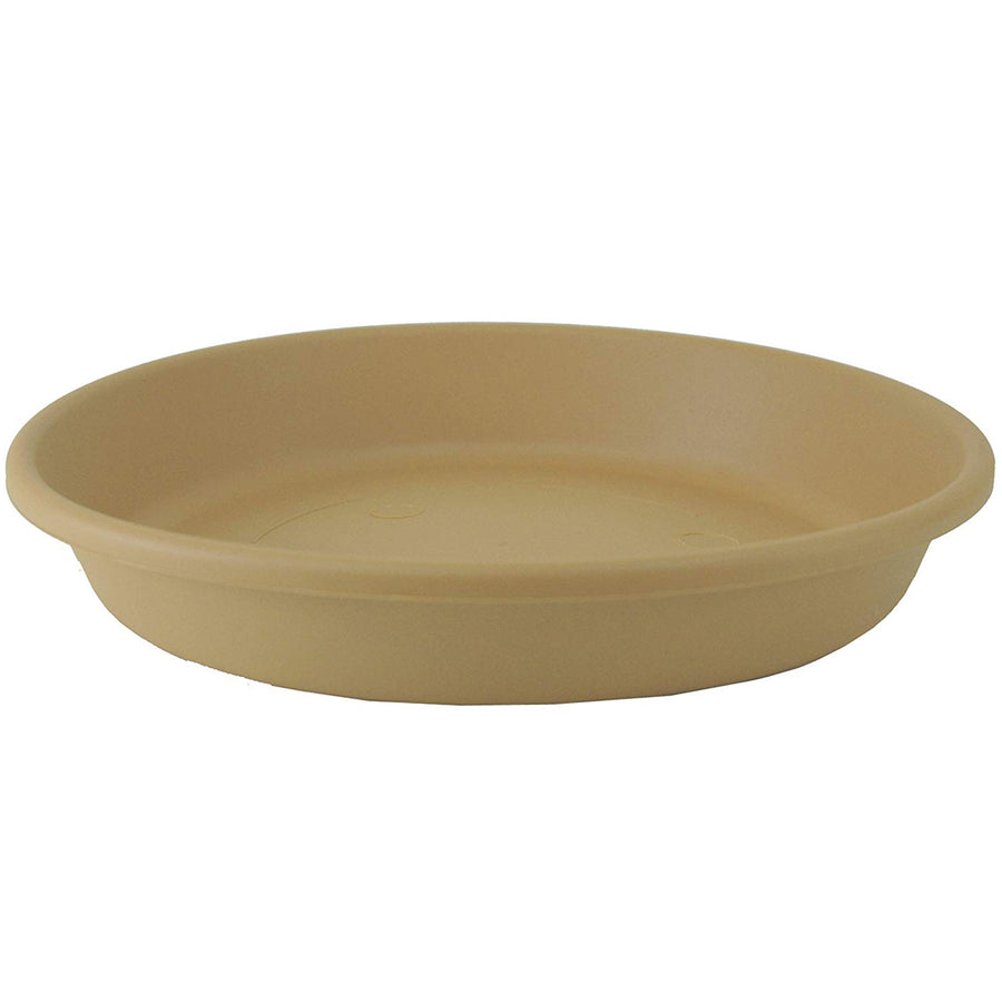 HC Companies Classic 10 Inch Round Flower Pot Plant Saucer, Sandstone (6 Pack) - VMInnovations