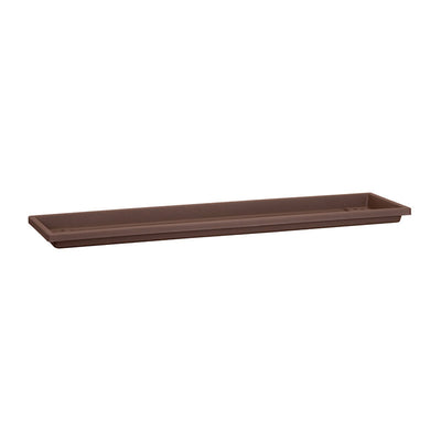 HC Companies Farmhouse Venetian 18 Inch Flower Box Saucer, Chocolate (2 Pack) - VMInnovations