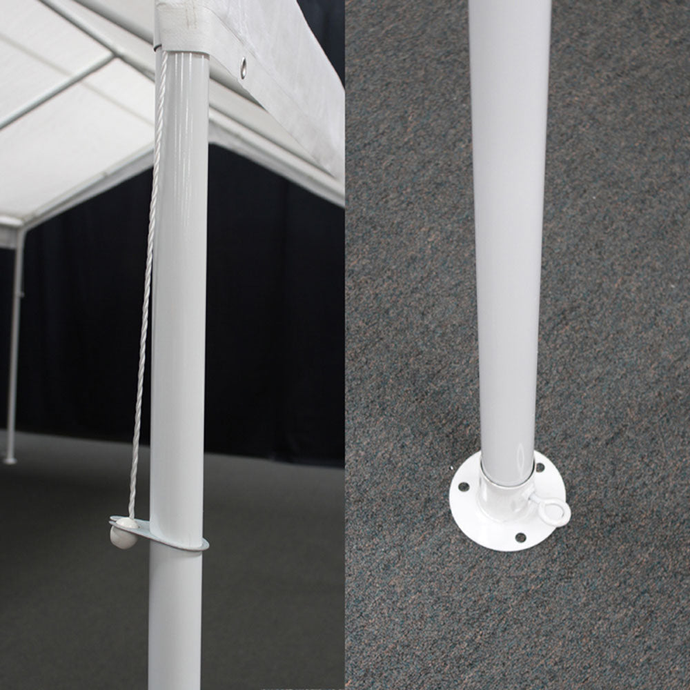King Canopy Hercules 10 x 20 Foot 8 Leg Outdoor Shade Canopy, White (Open Box)