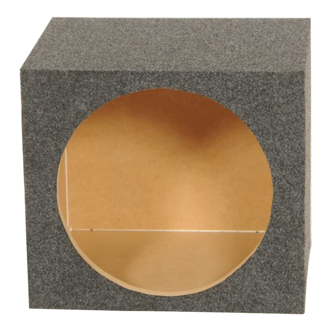 QPower 15" Heavy-Duty Single Sealed Vehicle Subwoofer Enclosure Woofer Box, Gray