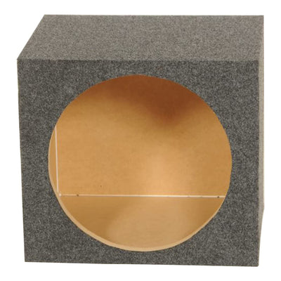 QPower 15" Heavy-Duty Sealed Vehicle Subwoofer Enclosure Woofer Box (Open Box)