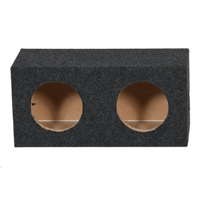 QPower 6.5" Dual Sealed Vehicle Subwoofer Enclosure Woofer Box, Gray (Open Box)