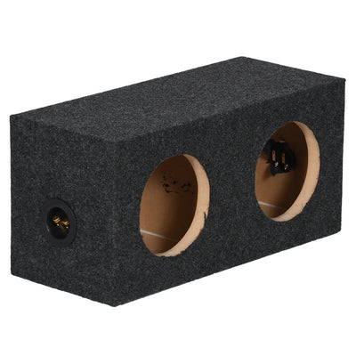 QPower 6.5" Dual Sealed Vehicle Subwoofer Enclosure Woofer Box, Gray (Open Box)