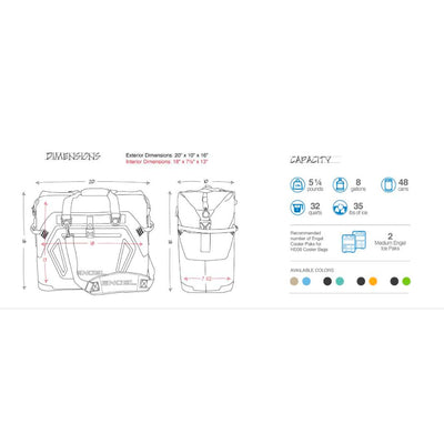Engel High Performance 30 Liter TPU Waterproof Cooler, Gray and Green (Used)