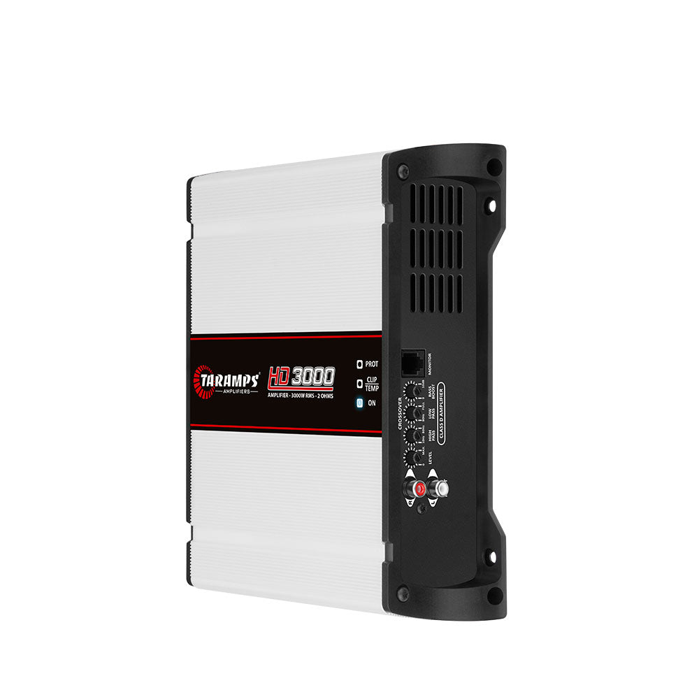 Taramps HD 3000 Watt RMS 1 Ohm Mono Amp and QPower Amplifier Installation Kit