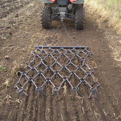 Field Tuff 4x4Ft Steel Durable Chain Rake Field Leveling ATV Drag Harrow (Used) - VMInnovations