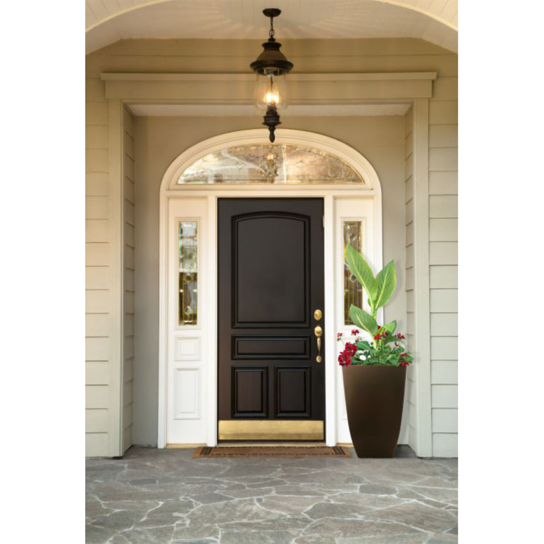 Southern Patio Newland 21 Inch Square Outdoor Porch Patio Resin Planter, Coffee - VMInnovations