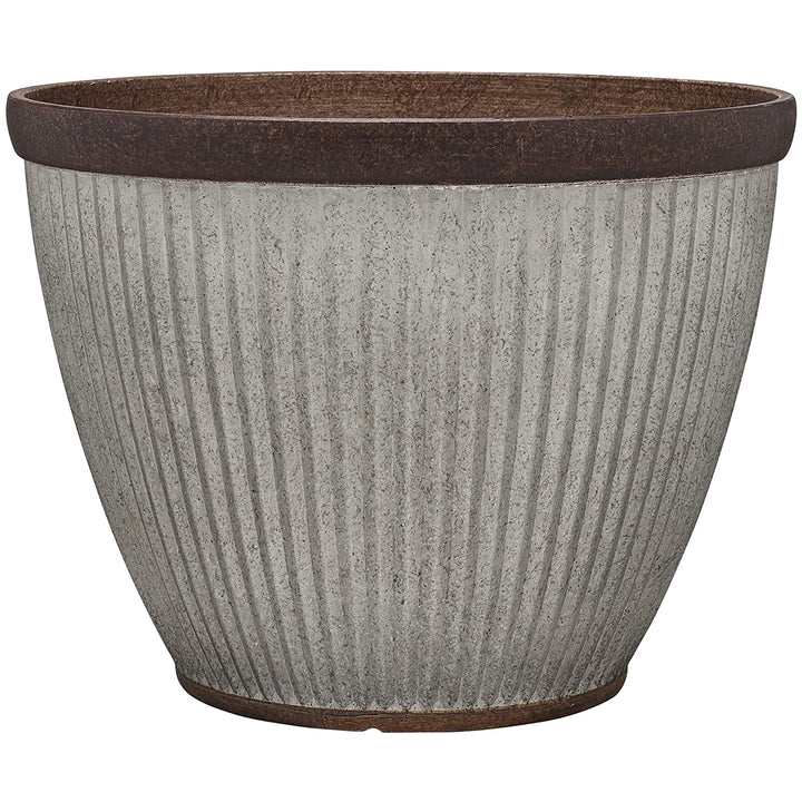 Southern Patio HDR-046868 20.5 Inch Diameter Rustic Resin Outdoor Planter Urn - VMInnovations