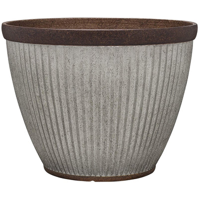 Southern Patio HDR-046868 20.5 Inch Rustic Resin Outdoor Planter Urn (2 Pack) - VMInnovations