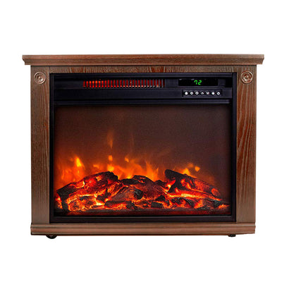 Lifesmart Large Room Quartz Infrared Fireplace Area Heater, Oak (Used)