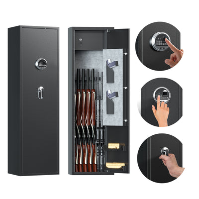 AOBABO 8-Rifle Gun Safe w/Keypad Lock, Security Gun Cabinet (Open Box) - VMInnovations