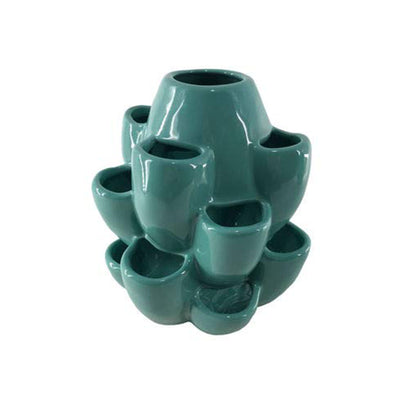 Exaco Trading Herb-T Cacti Indoor Outdoor Glossy Ceramic Pot Planter (Open Box)