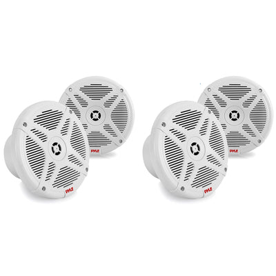 Pyle PLMRF65MW 6.5 Inch 600W 2 Way Waterproof Bluetooth Marine Speakers (2 Pair) - VMInnovations