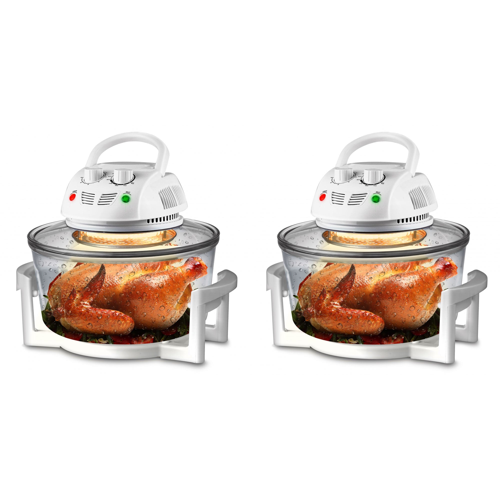NutriChef Halogen 13 Quart Oven Air Fryer/Infrared Convection Cooker (2 Pack)