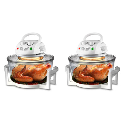 NutriChef Halogen 13 Quart Oven Air Fryer/Infrared Convection Cooker (2 Pack)