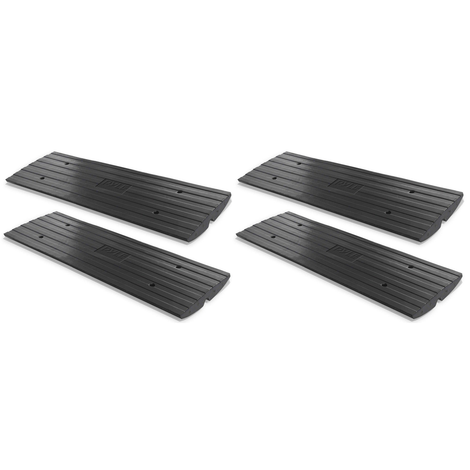Pyle PCRBDR21 Car/Truck Curbside Driveway Ramp Threshold Bridge Track (4 Pack) - VMInnovations