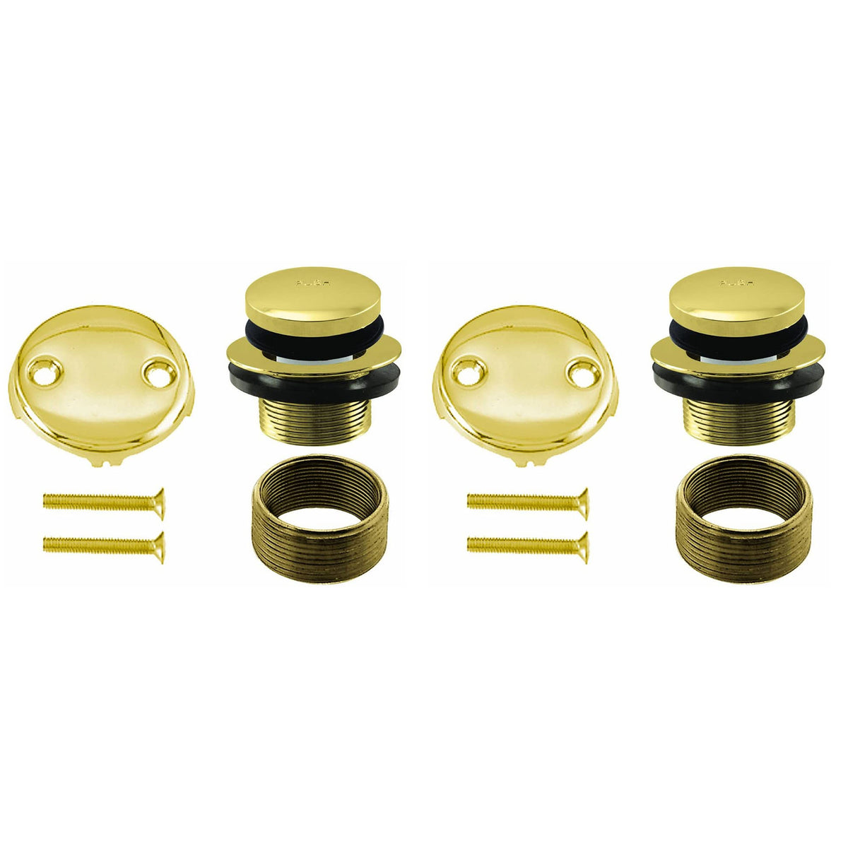 Westbrass 1.5" Universal Tiptoe Bathtub Trim Set w/ 2 Hole Faceplate (2 Pack)