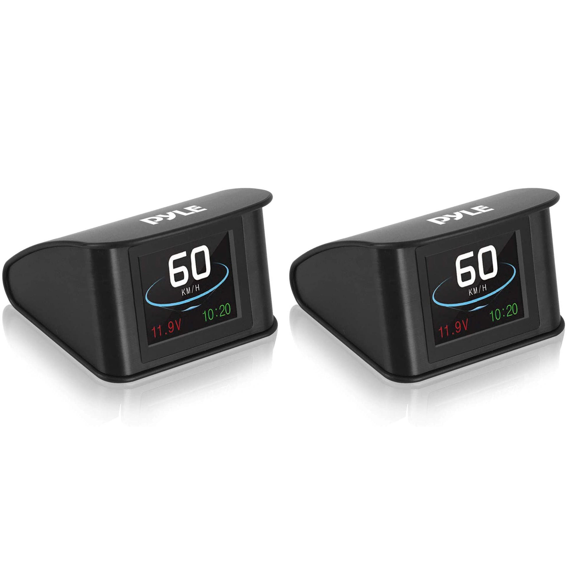 Pyle Mini 2.6 Inch Universal Vehicle Car HUD Dashboard Heads Up Display (2 Pack)