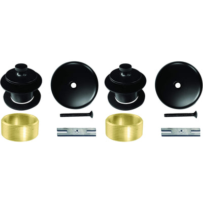 Westbrass 1.5" Dia Twist & Close Bathtub Trim Set w/ 1 Hole Faceplate (2 Pack)