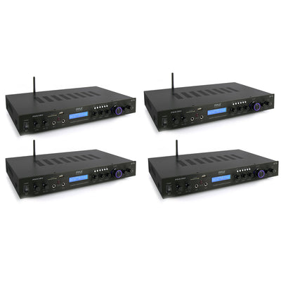 Pyle PDA7BU 200W Home Theater Amplifier Bluetooth Receiver Sound System (4 Pack) - VMInnovations