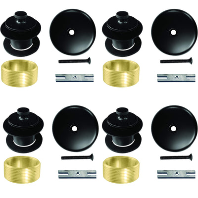 Westbrass 1.5" Dia Twist & Close Bathtub Trim Set w/ 1 Hole Faceplate (4 Pack)