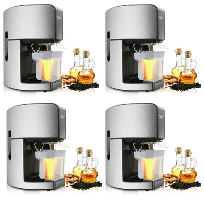 NutriChef Kitchen Countertop Digital Electric Hot Oil Press Extractor (4 Pack)