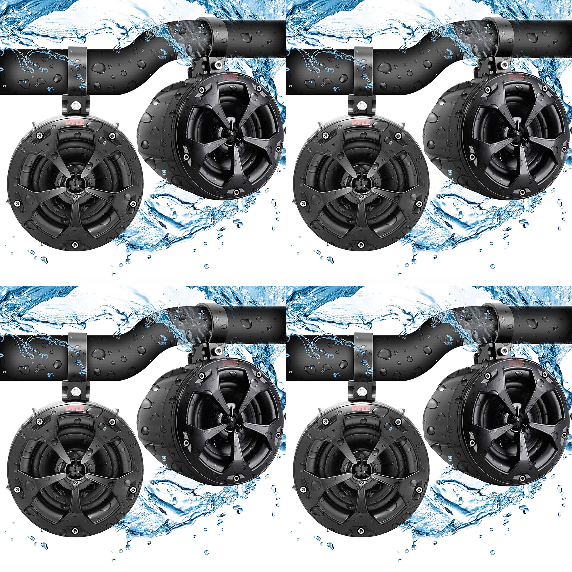 Pyle 2 Way 4 Inch Off Road 800W Dual Waterproof Marine Speaker System (4 Pairs)