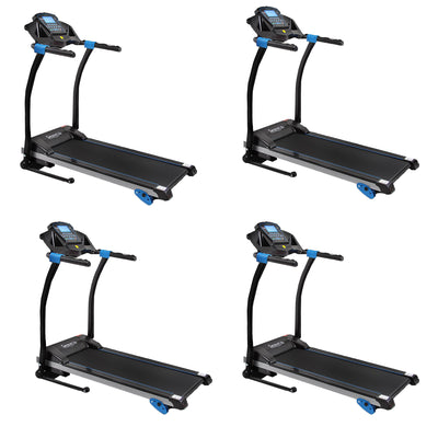 SereneLife Home Gym Fitness Equipment Smart Digital Folding Treadmill (4 Pack)