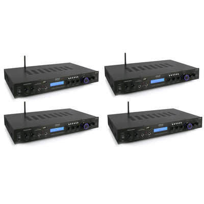 Pyle PDA7BU 200W Home Theater Amplifier Bluetooth Receiver Sound System (4 Pack)