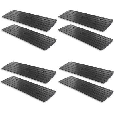 Pyle PCRBDR21 Car/Truck Curbside Driveway Ramp Threshold Bridge Track (8 Pack) - VMInnovations