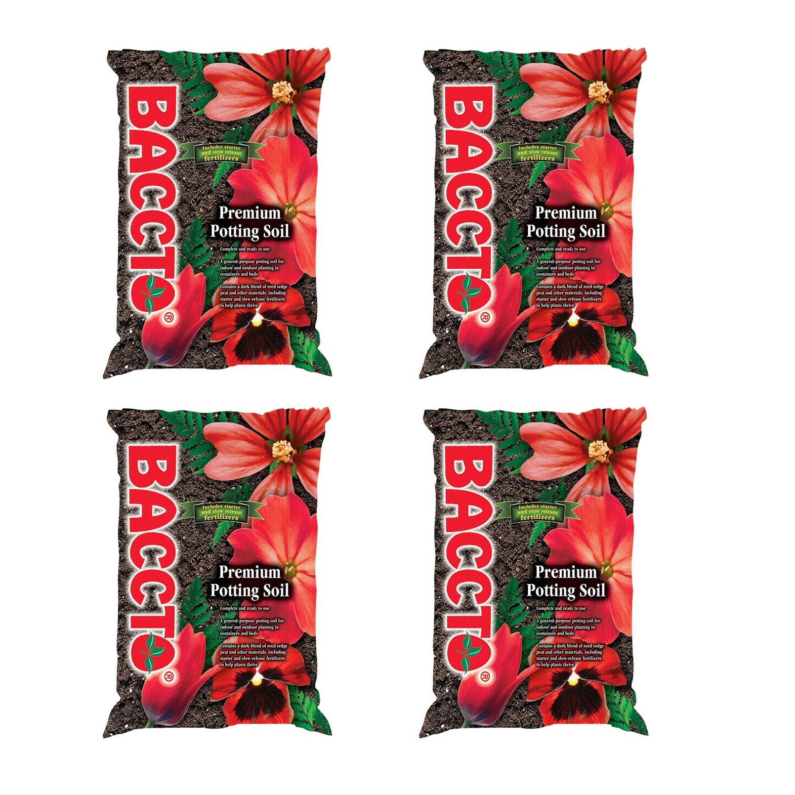 Michigan Peat General All Purpose Premium Potting Soil w/Perlite, 50lbs (4 Pack)
