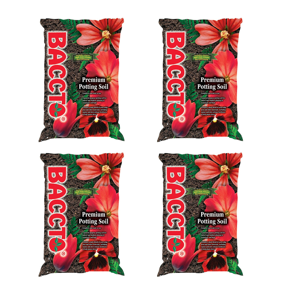 Michigan Peat General All Purpose Premium Potting Soil w/Perlite, 50lbs (4 Pack)