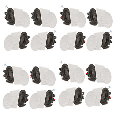 Pyle Audio 6.5" 2 Way 200W Flush Mount Bluetooth Ceiling Wall Speakers (16 Pk)