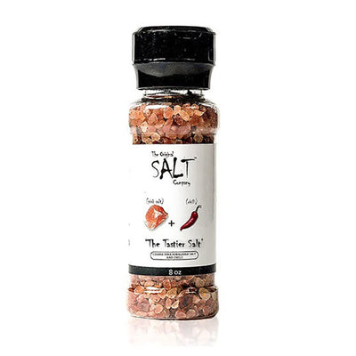 The Original Salt Company 8 Oz Pink Himalayan Salt and Chili Grinder (3 Pack)