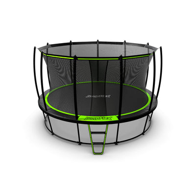 JumpFlex HERO 14' Round Trampoline with Safety Net Enclosure and Net Attachment
