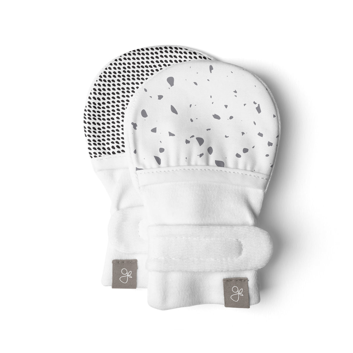 Goumikids Super Soft Organic Stay On No Scratch Baby Infant Mitts, 3-6M Terrazzo - VMInnovations