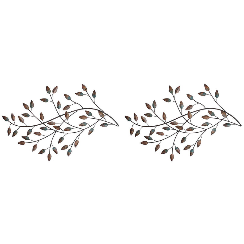 Stratton Home Decor Blowing Leaves Contemporary Decorative Wall Art Set (2 Pack)