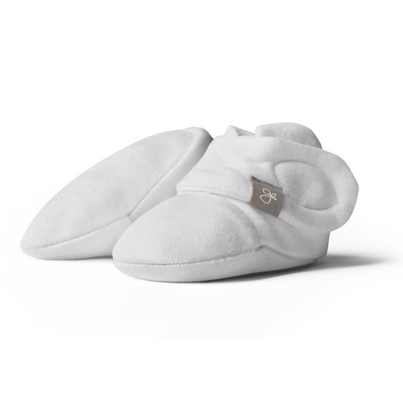 Goumikids Soft Organic Stay On Baby Boots Infant Booties Shoes, 0-3M Desert Mist
